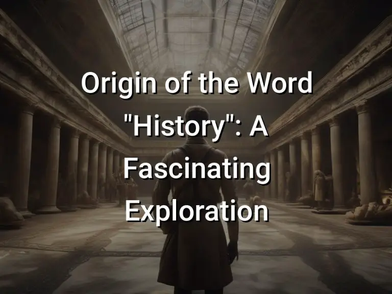 Origin of the Word “History”: A Fascinating Exploration