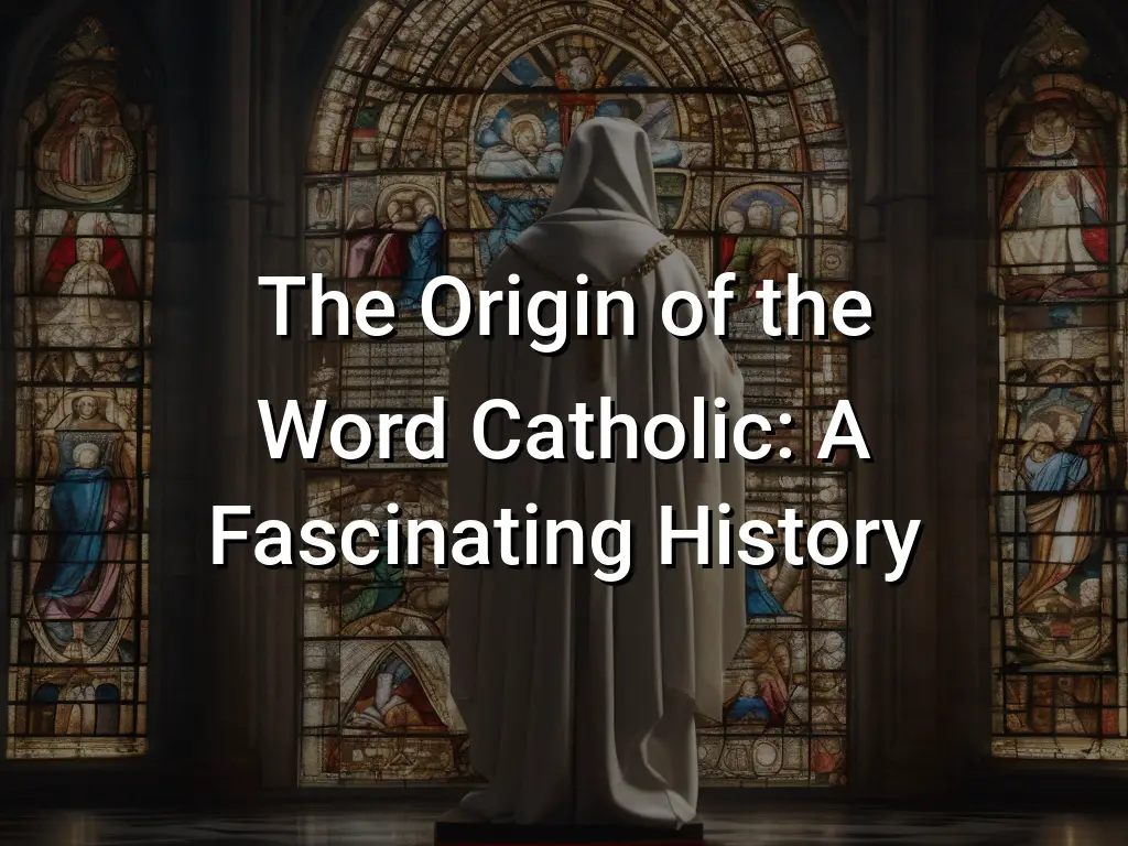 The Origin of the Word Catholic: A Fascinating History - Symbol Genie