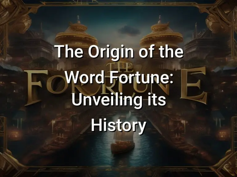 The Origin of the Word Fortune: Unveiling its History