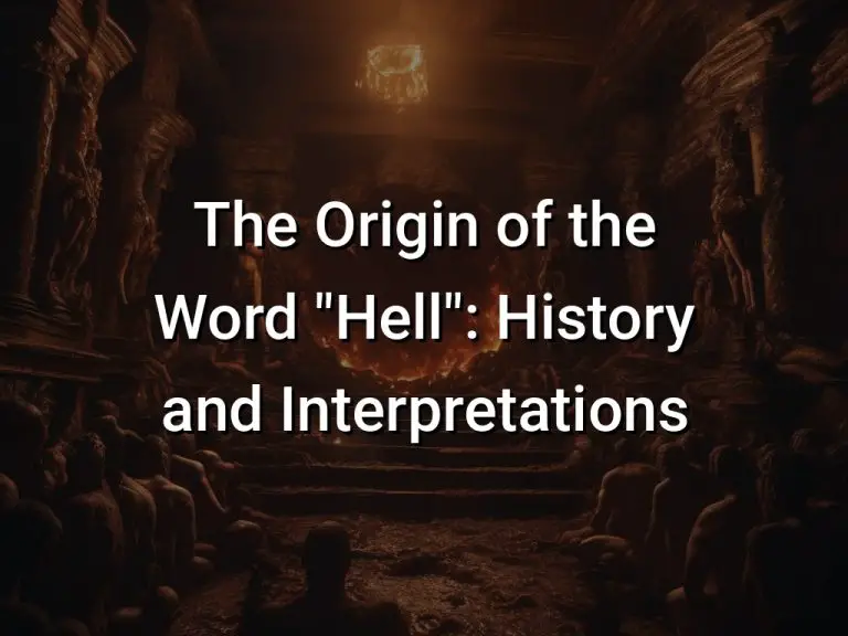 The Origin of the Word “Hell”: History and Interpretations