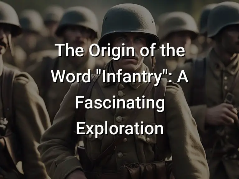 The Origin of the Word “Infantry”: A Fascinating Exploration