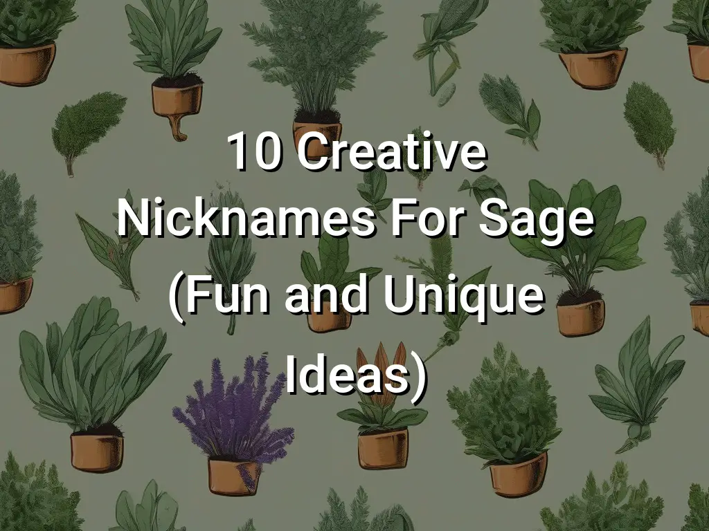 10 Creative Nicknames For Sage (Fun and Unique Ideas) Symbol Genie