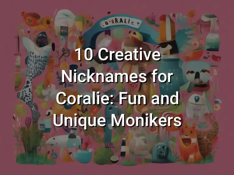 10 Creative Nicknames for Coralie: Fun and Unique Monikers