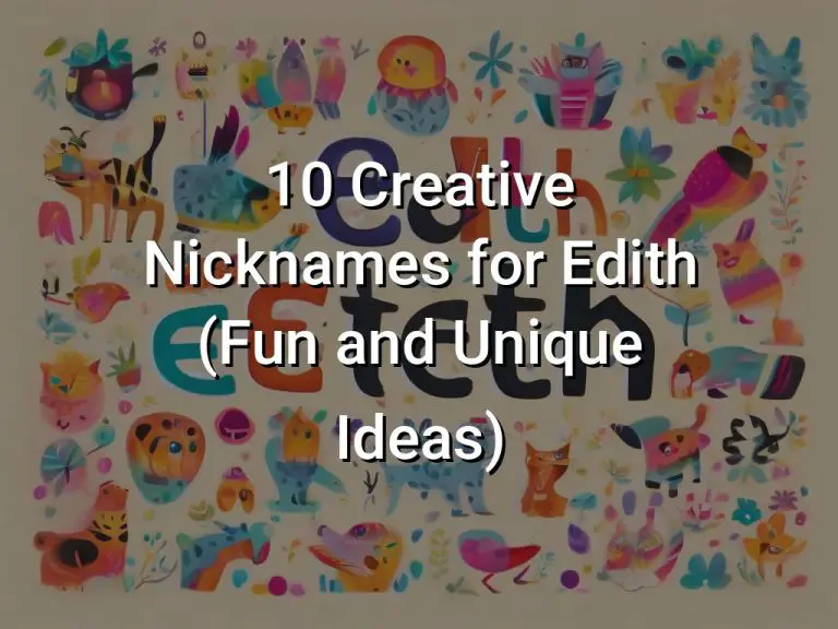 10 Creative Nicknames for Edith (Fun and Unique Ideas)