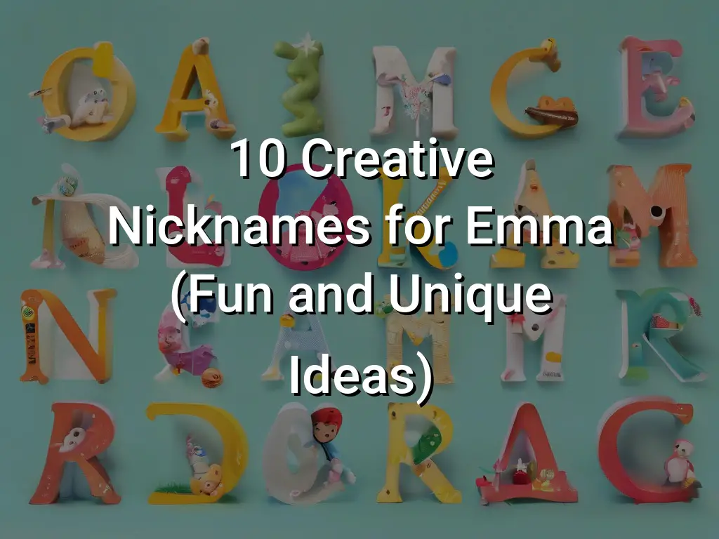 10 Creative Nicknames for Emma (Fun and Unique Ideas) Symbol Genie