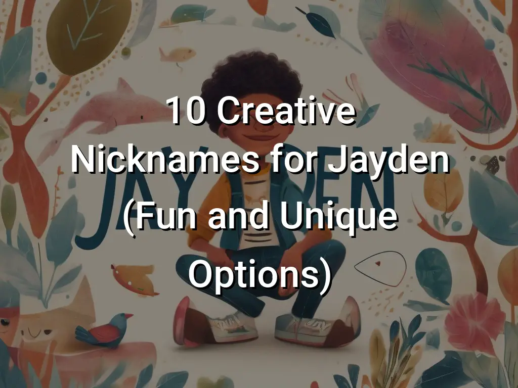 10 Creative Nicknames For Jayden (Fun And Unique Options) - Symbol Genie