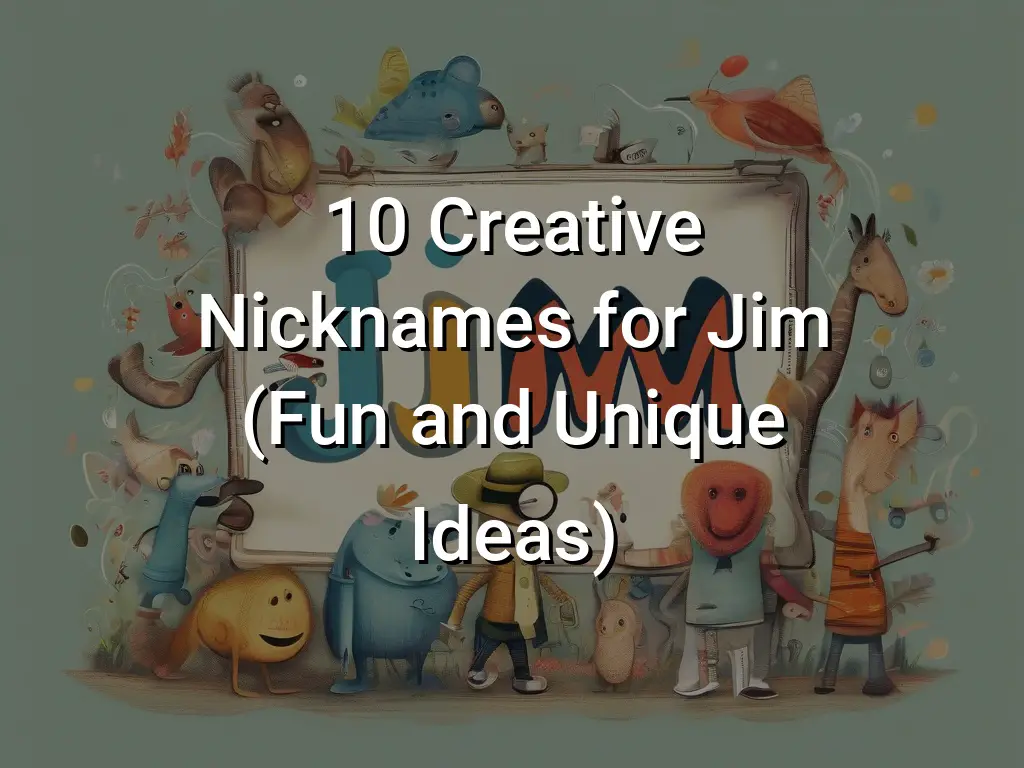 10 Creative Nicknames For Jim (Fun And Unique Ideas) - Symbol Genie