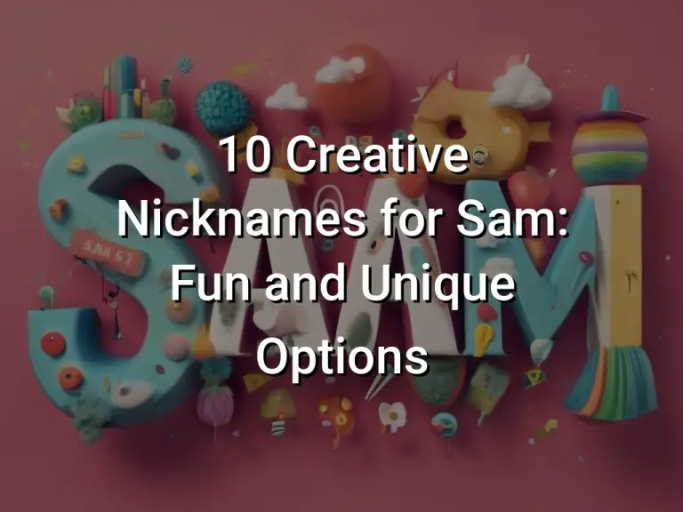 10 Creative Nicknames For Sam: Fun And Unique Options - Symbol Genie