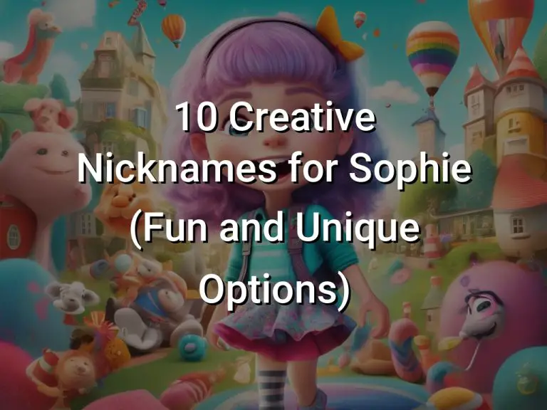 10 Creative Nicknames for Sophie (Fun and Unique Options)