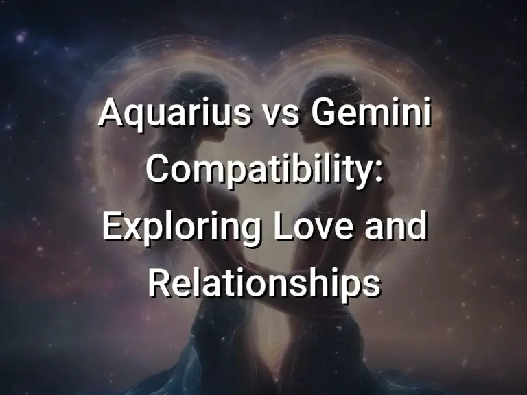 Aquarius vs Gemini Compatibility: Exploring Love and Relationships