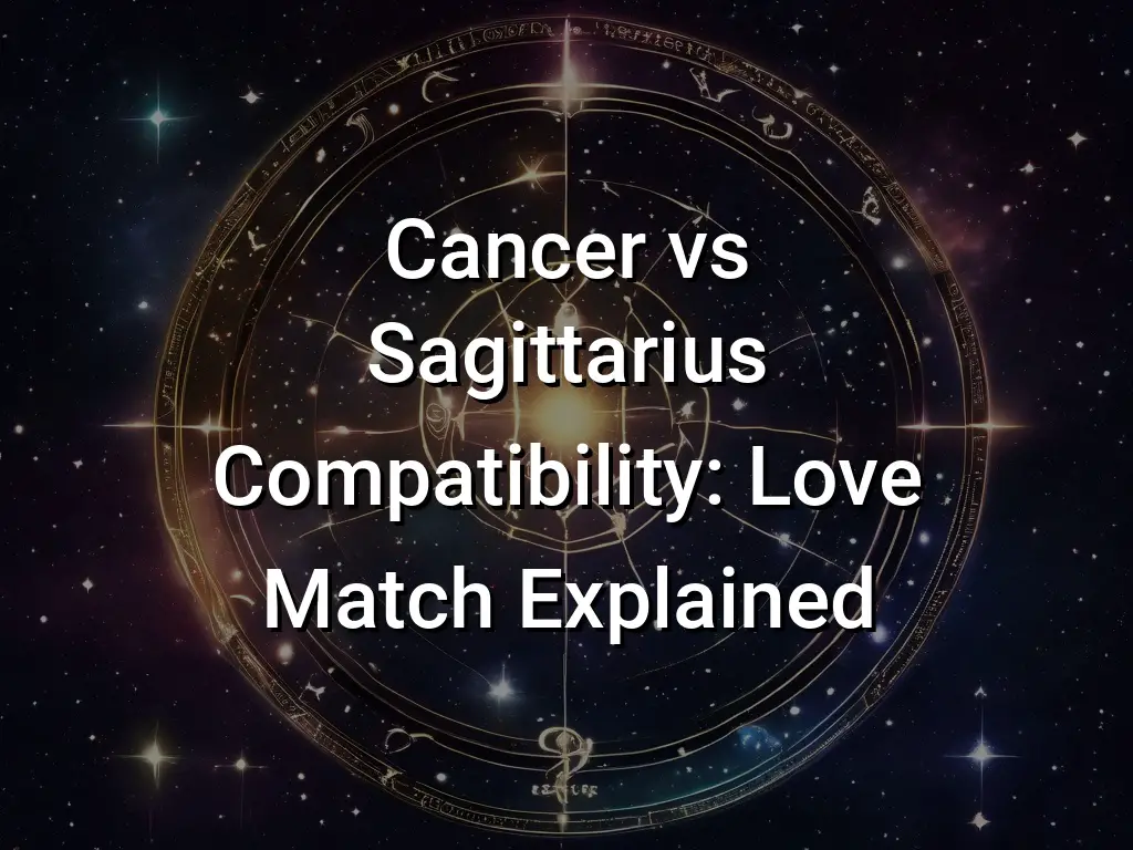 Cancer vs Sagittarius Compatibility Love Match Explained Symbol Genie
