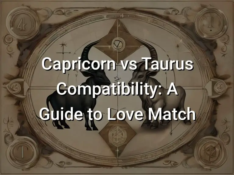 Capricorn vs Taurus Compatibility: A Guide to Love Match