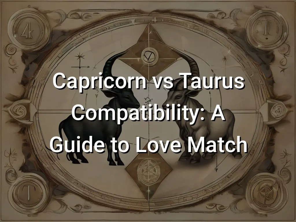 Capricorn vs Taurus Compatibility A Guide to Love Match Symbol Genie