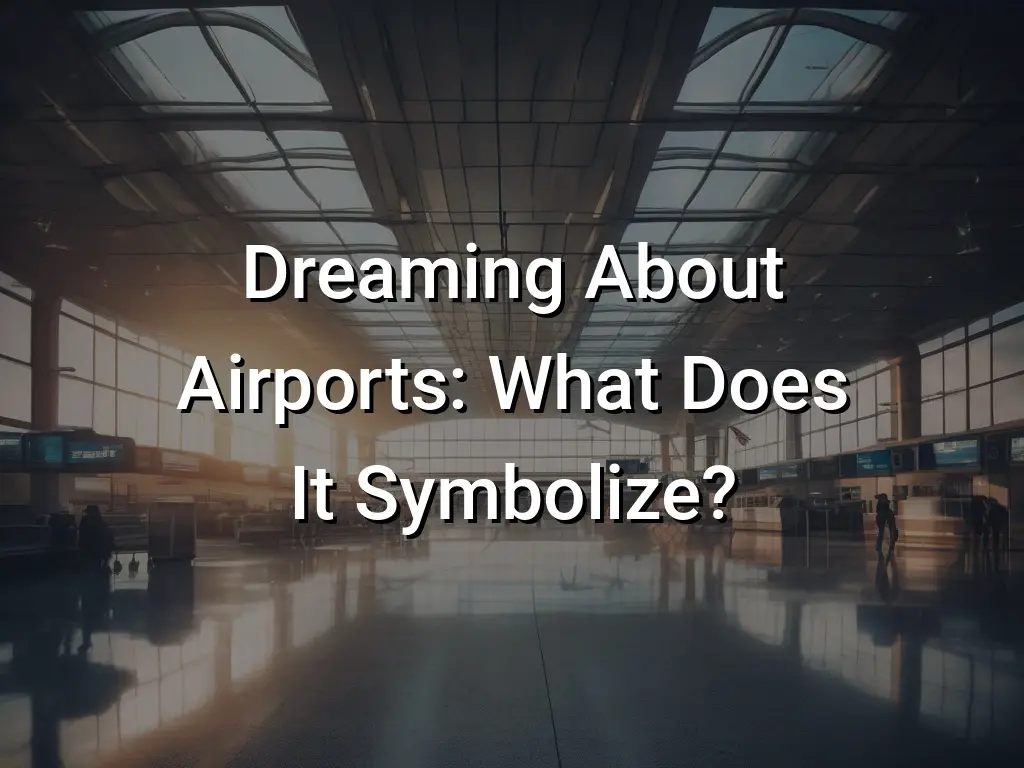 Dreaming About Airports What Does It Symbolize? Symbol Genie