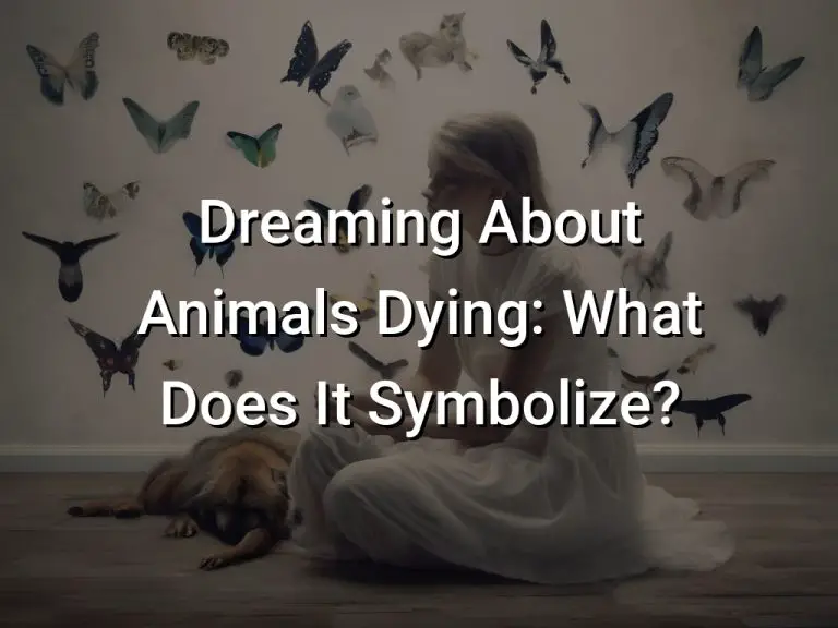 Dreaming About Animals Dying What Does It Symbolize? Symbol Genie