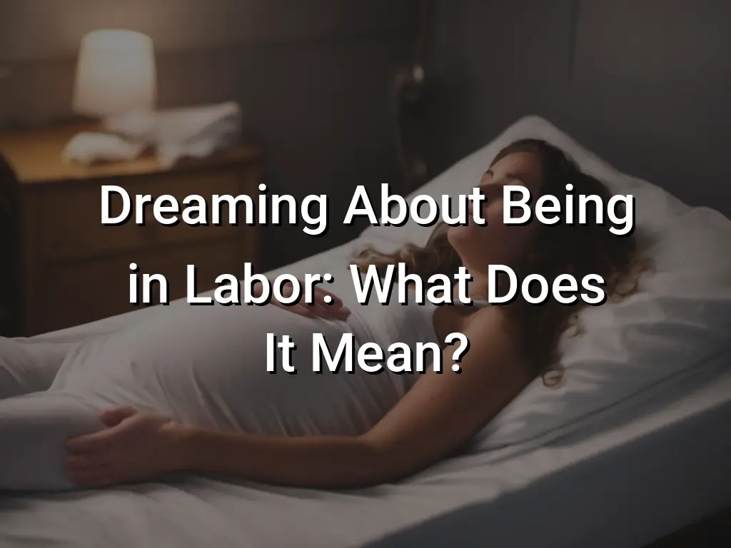 Dreaming About Being in Labor What Does It Mean? Symbol Genie