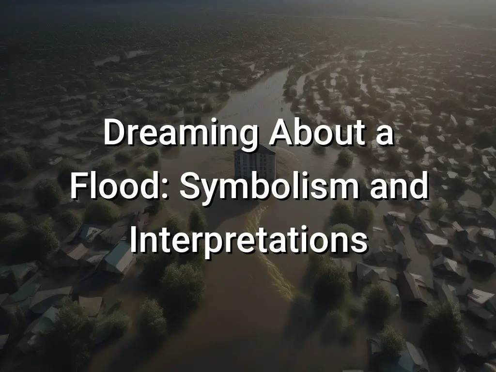 dreaming of flood