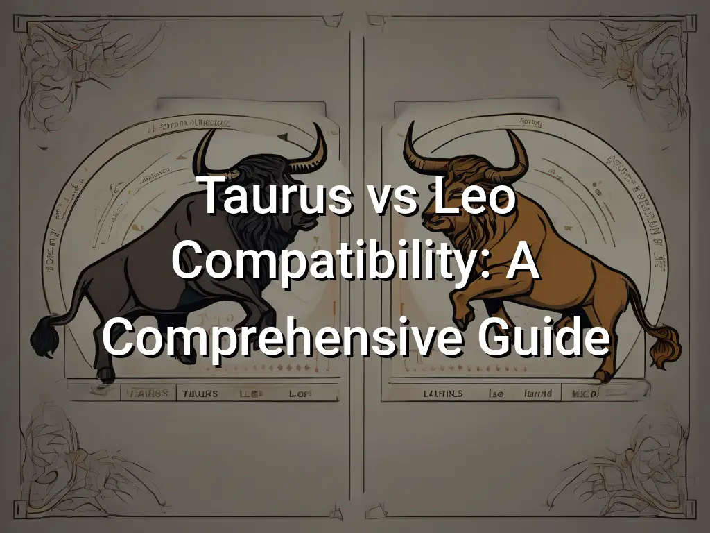 Taurus Vs Leo Compatibility A Comprehensive Guide 