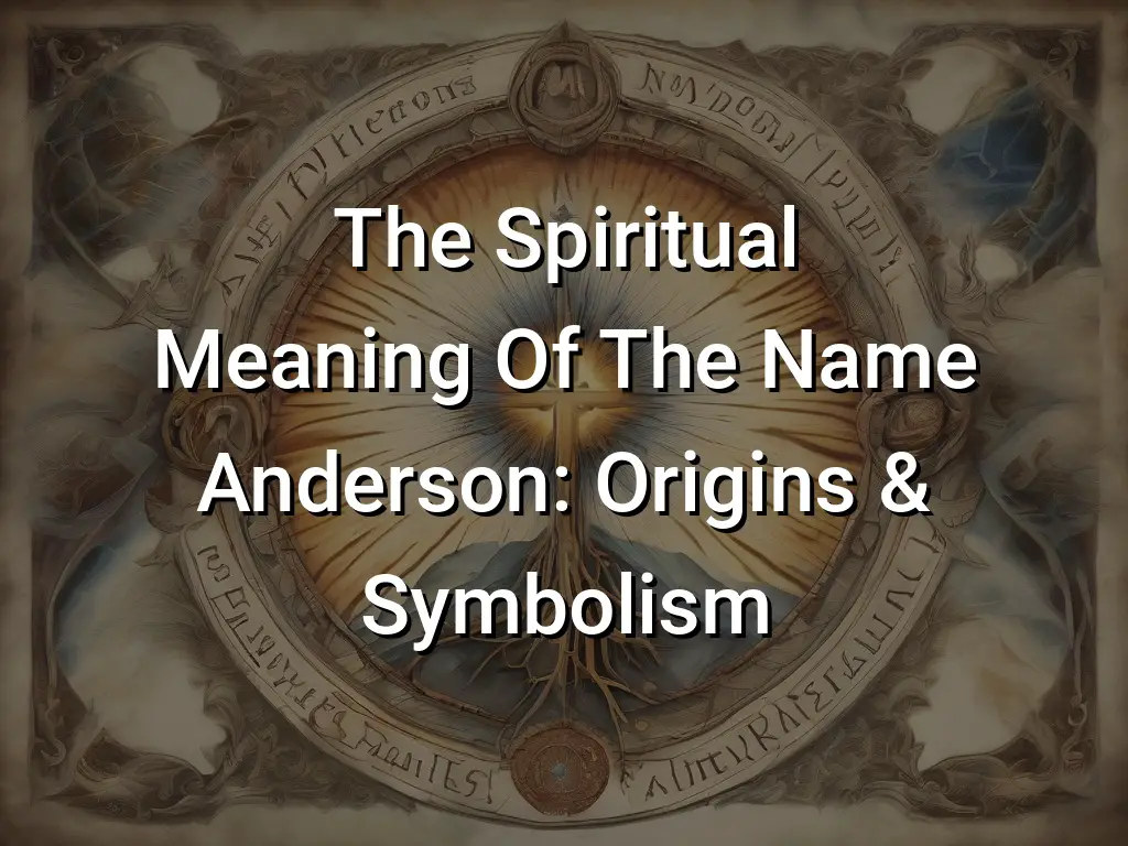 The Spiritual Meaning Of The Name Anderson: Origins & Symbolism ...