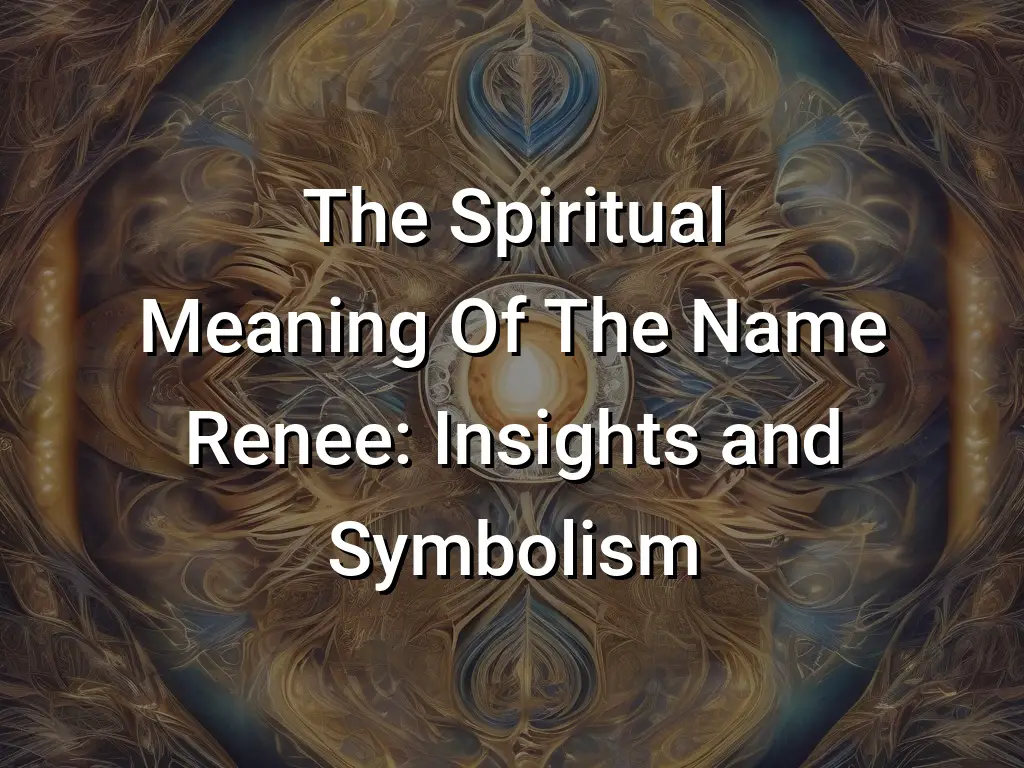 the meaning of name renee