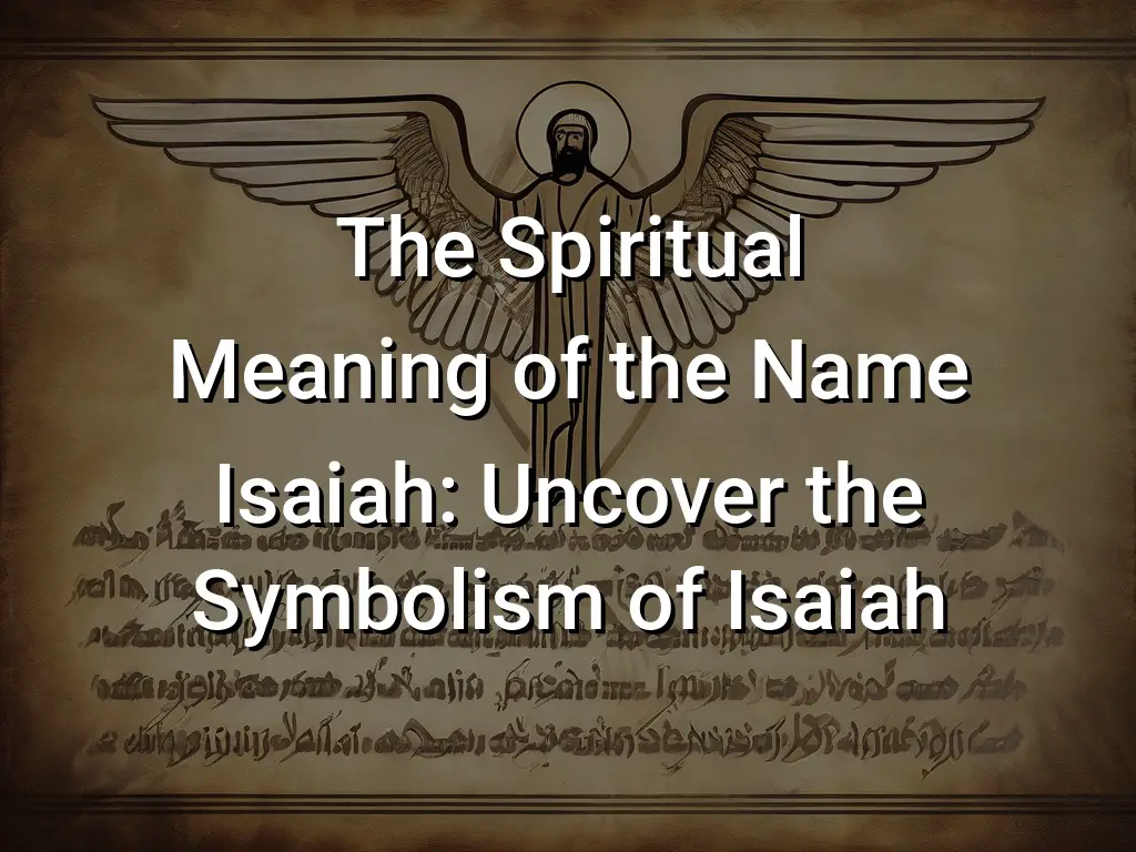 The Spiritual Meaning of the Name Isaiah: Uncover the Symbolism of ...