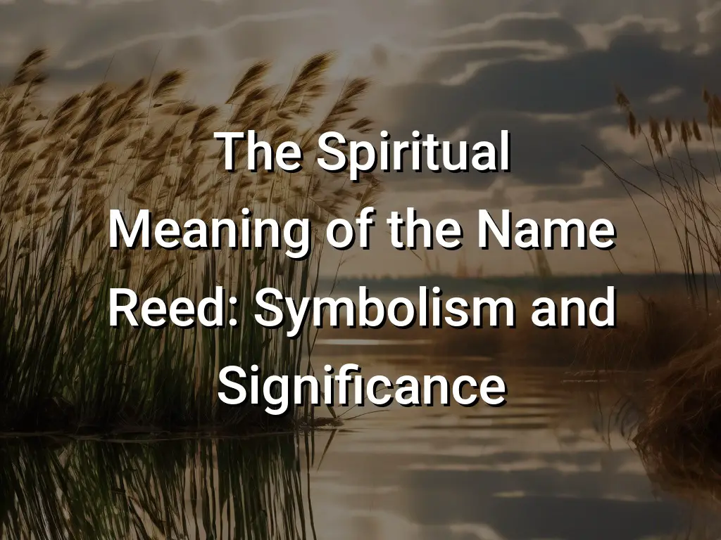 The Spiritual Meaning of the Name Reed: Symbolism and Significance ...