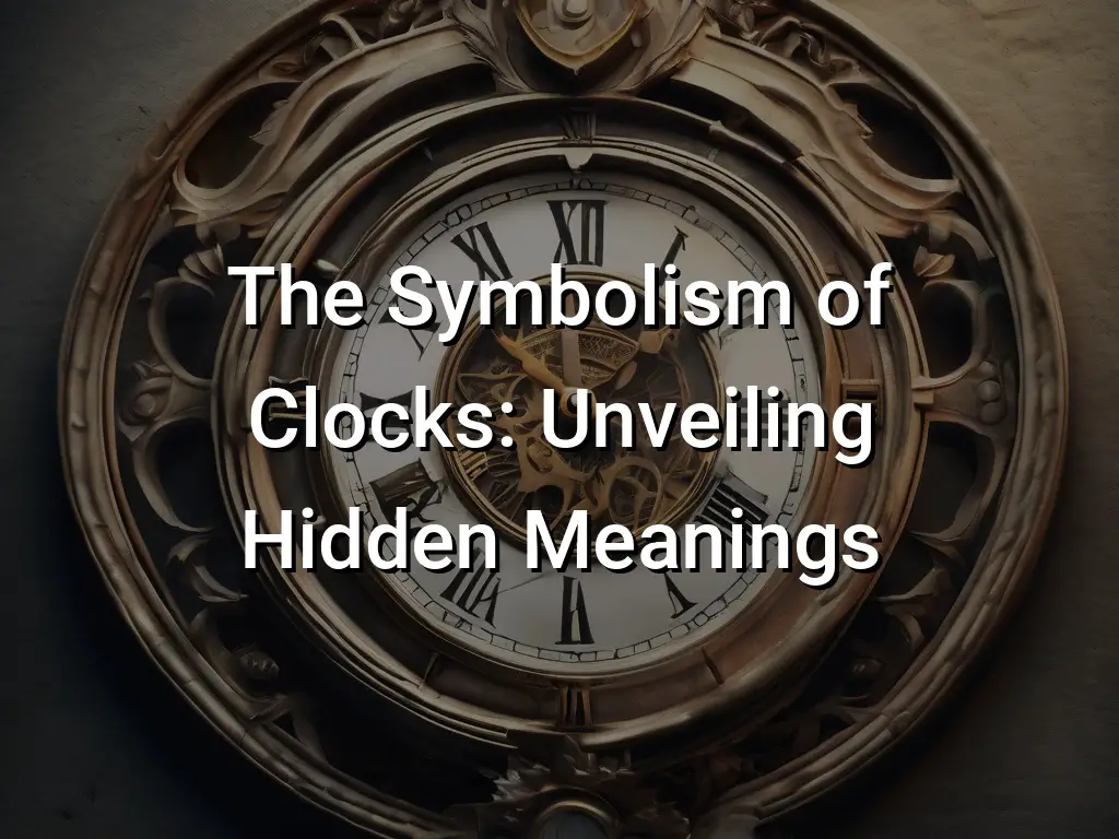 The Symbolism of Clocks Unveiling Hidden Meanings Symbol Genie