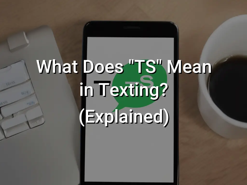 What Does Ts Mean In A Text Message