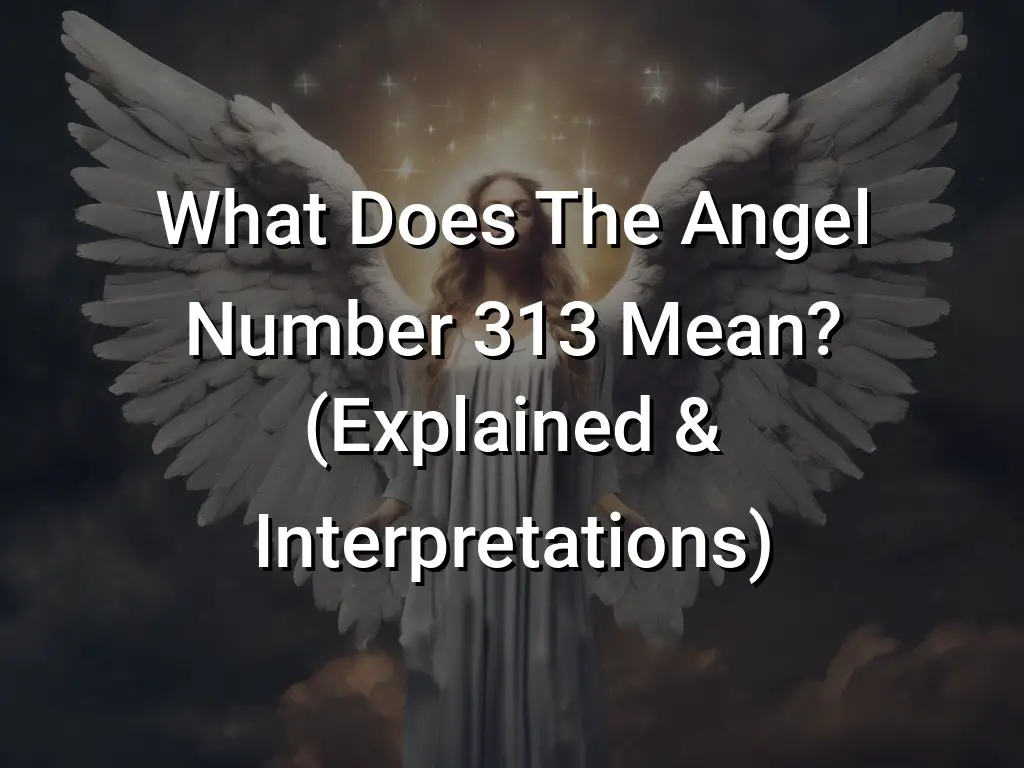 What Does The Angel Number 313 Mean? (Explained & Interpretations ...