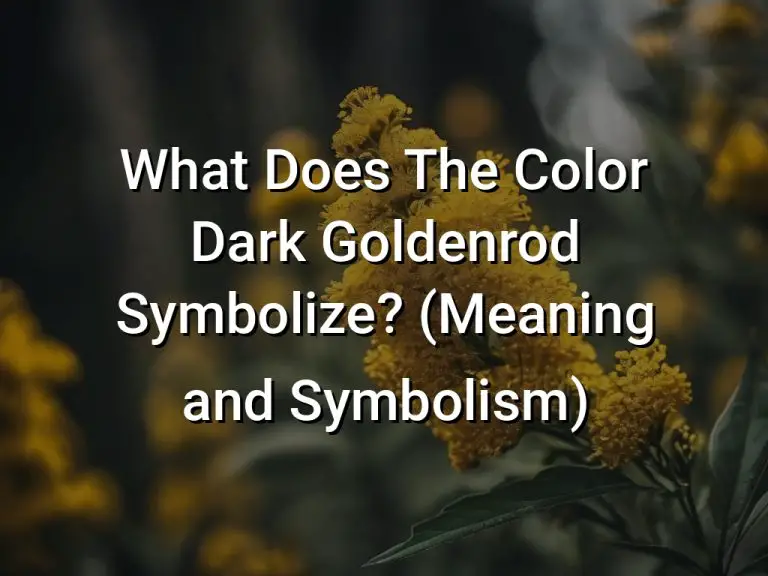 What Does The Color Dark Goldenrod Symbolize (Meaning and Symbolism)