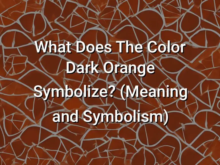 What Does The Color Dark Orange Symbolize (Meaning and Symbolism)