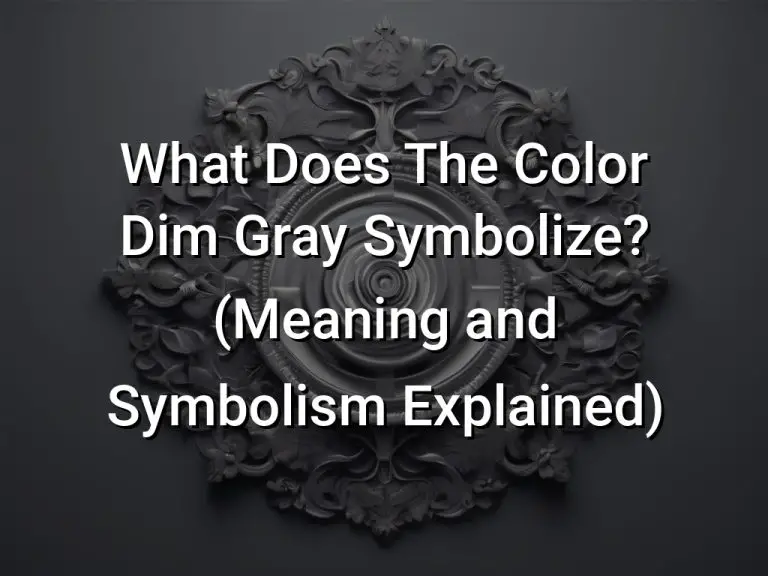 What Does The Color Dim Gray Symbolize (Meaning and Symbolism Explained)
