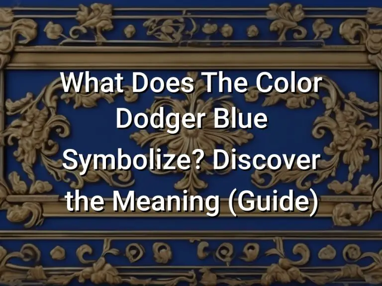 What Does The Color Dodger Blue Symbolize Discover the Meaning (Guide)