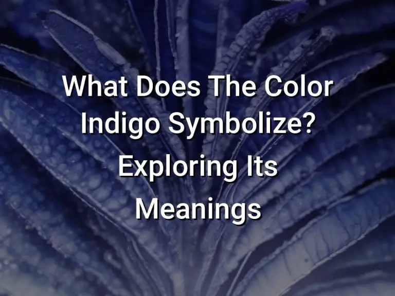 What Does The Color Indigo Symbolize Exploring Its Meanings
