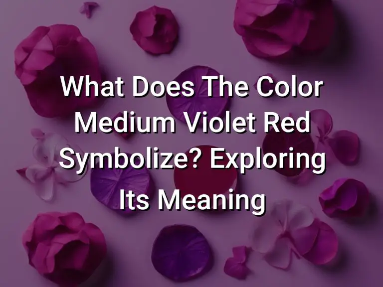 What Does The Color Medium Violet Red Symbolize? Exploring Its Meaning ...