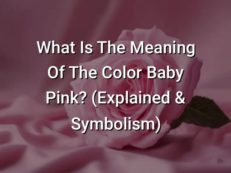 What Is The Meaning Of The Color Baby Pink? (Explained & Symbolism)