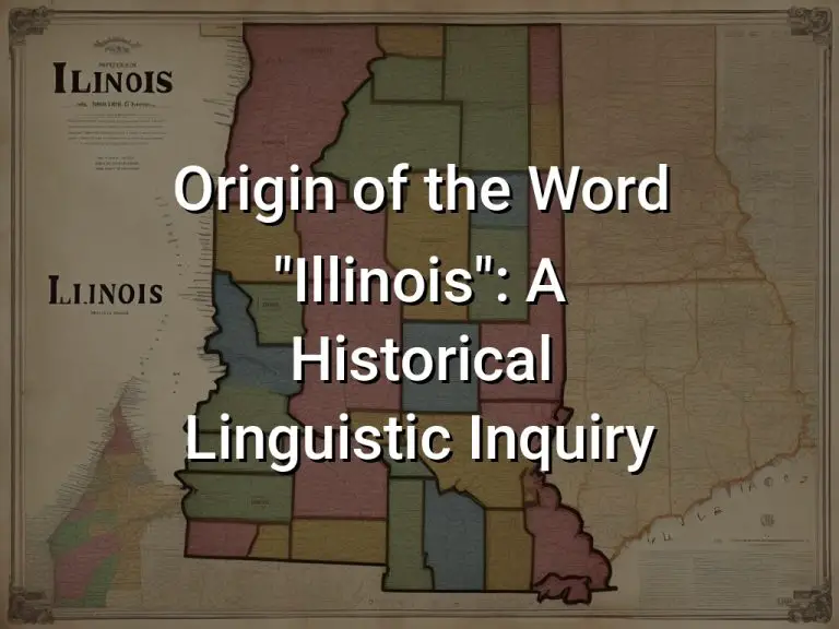 Origin of the Word “Illinois”: A Historical Linguistic Inquiry