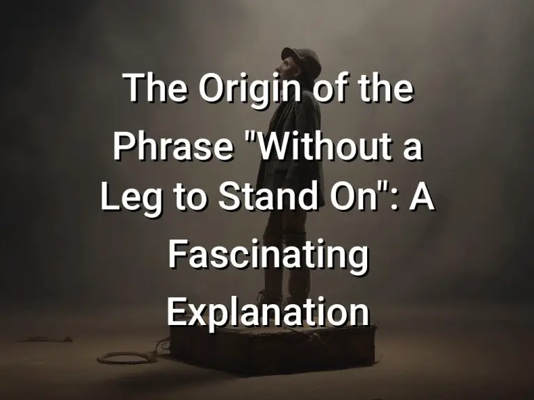 the-origin-of-the-phrase-without-a-leg-to-stand-on-a-fascinating