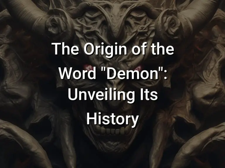 The Origin of the Word “Demon”: Unveiling Its History