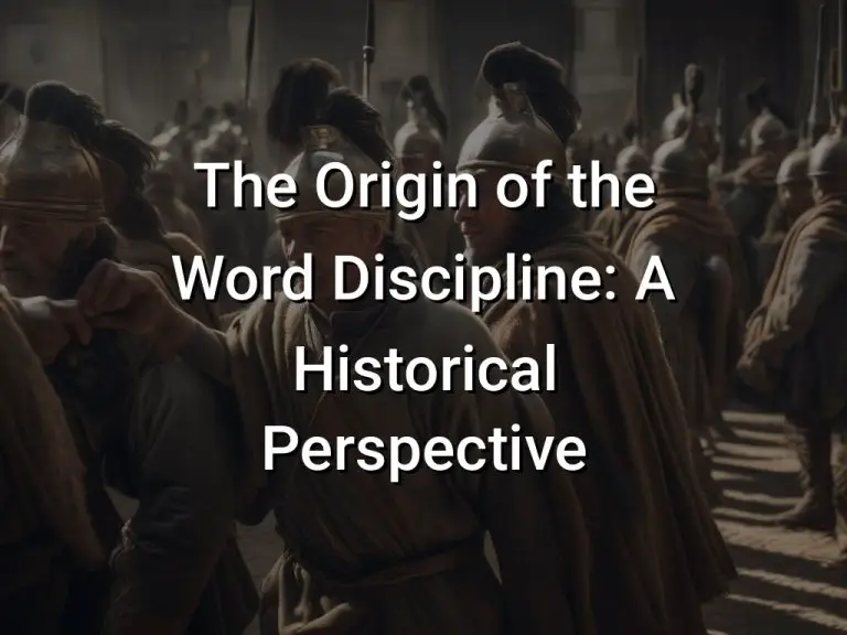 The Origin of the Word Discipline: A Historical Perspective