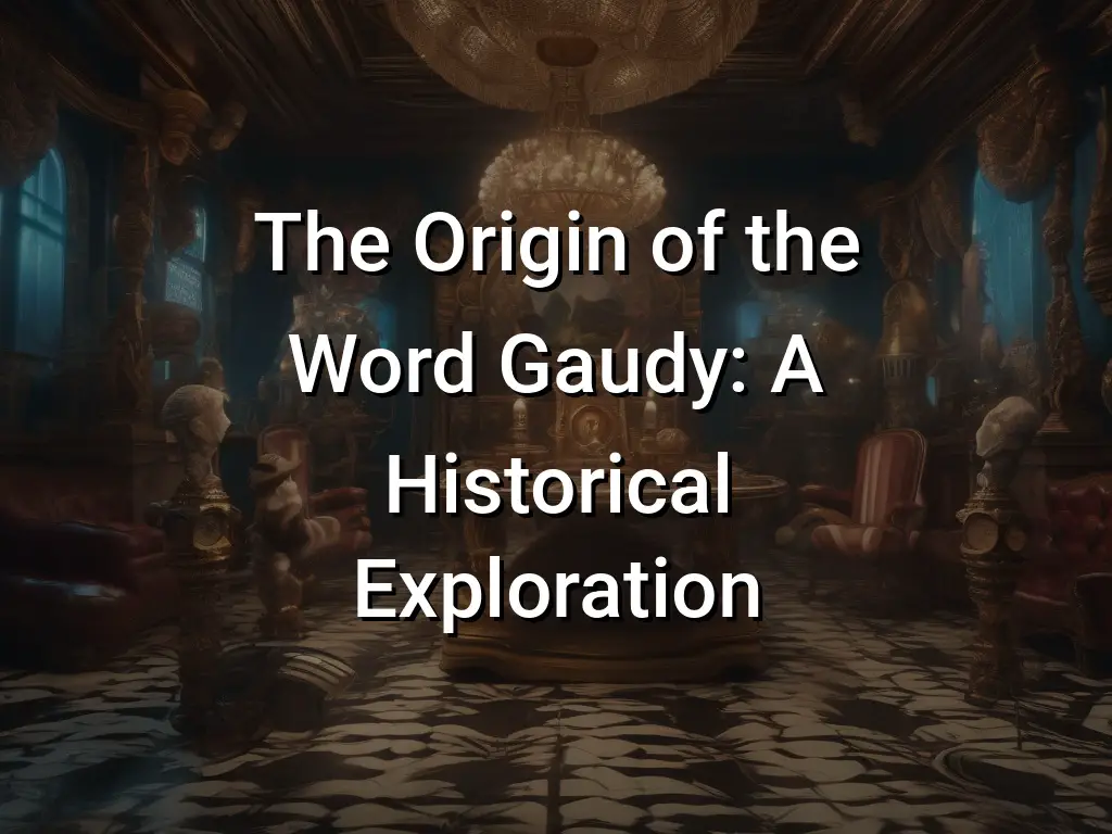 The Origin of the Word Gaudy: A Historical Exploration - Symbol Genie