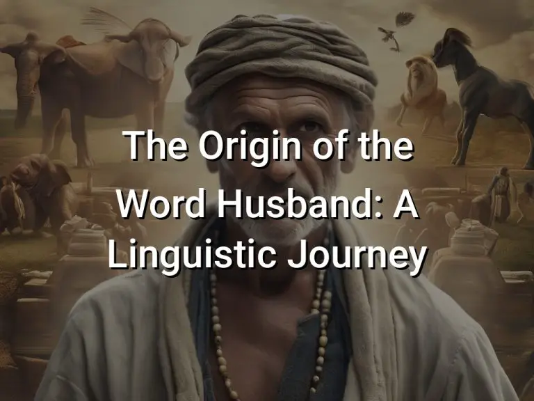 The Origin of the Word Husband: A Linguistic Journey