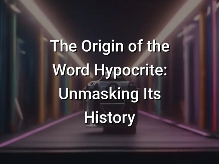 The Origin of the Word Hypocrite: Unmasking Its History