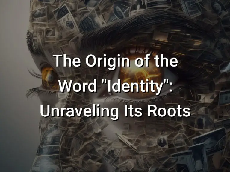 The Origin of the Word “Identity”: Unraveling Its Roots