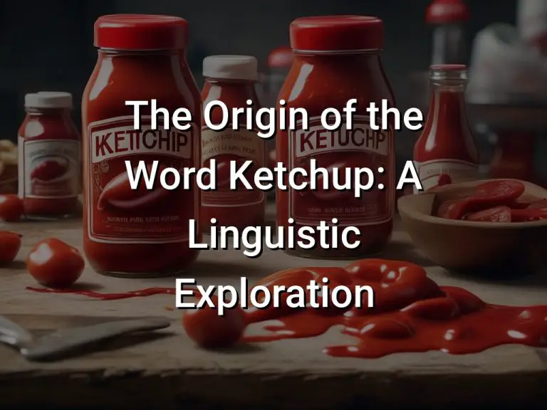 The Origin of the Word Ketchup: A Linguistic Exploration